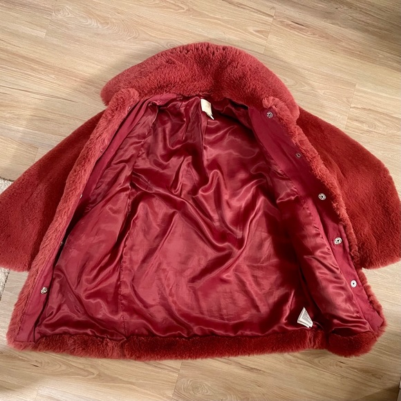 Red Faux Fur Coat - Picture 8 of 11